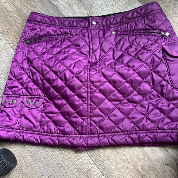 ATHLETA quilted mini skirt purple size 8 - Picture 3 of 8